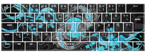 Nyfter - Premium Koi Blossom Keycaps ISO 60% e 75% Custom Keycaps Layout ISO per tastiere meccaniche (blu, 60%)