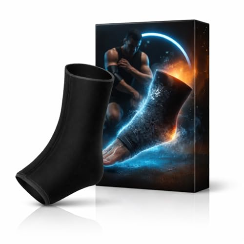 Fascia Ghiaccio Caviglia Gel Riutilizzabile Caldo e Freddo - Impacco Copertura 360° per Sollievo da Dolore, Gonfiore e Infortuni - Recupero Post-Allenamento, Sport e Uso Quotidiano (Caviglia XL)