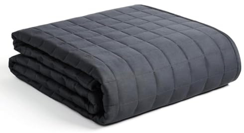 HGTRH Weighted Blanket, Therapy Blanket with Premium Glass Beads Bamboo Fibre for Improve Sleep Relaxes the Body Suit for One Person Use on Twin & Full Bed 80''x87'' 32lb