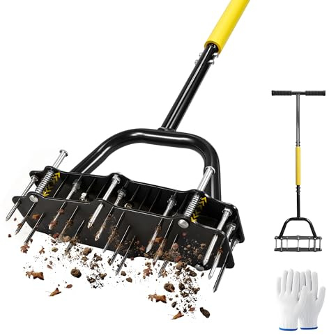 MELLWIN aireador cesped, escarificador cesped con 16 Dientes, escarificador