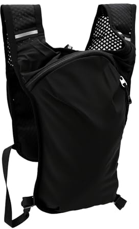 RiToEasysports Zaino per L'idratazione, Zaino per Gilet da Corsa in Nylon Traspirante con Tasche Multiple per L'escursionismo in Bicicletta (BLACK)