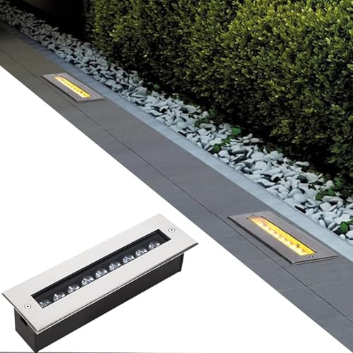 XANAYXWJ LED utomhus begravda lampor Vattentät landskapsbelysning Infälld golvlampa för GardDriveway Deck & Brid 36W Underground Strip Light för förbättrad belysning