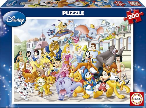 Educa - Disney Parade | Puzzle 200 Teile für Kinder ab 6 Jahren, Mickey Maus Disney Kinderpuzzle, Geschenk für Fans (13289)