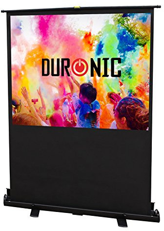 Duronic FPS60 /43 schermo di proiezione 80” formato 4:3 / 122 X 91 cm - telo proiettore retrattile auto-portante per videoproiettore Full HD 3D 4K - Home cinema home theater ufficio