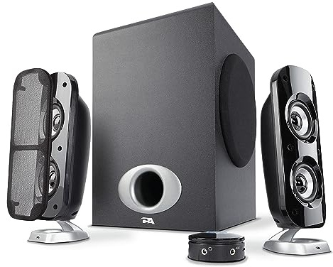 Cyber Acoustics CA-3810 2.1 Multimedia Speaker System with Subwoofer, 80 Watts Peak Power, Strong Bass, Perfect for Music, Movies, and Games