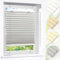 Victoria M. Easyfix Plissee Faltrollo ohne Bohren Plisseeanlage Klemmfix mit Klemmträger für Fenster und Türen, Größe: 60 x 120 cm, Farbe: Grau