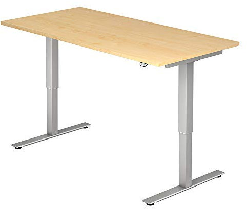 a-series Elektrisch höhenverstellbarer Schreibtisch AS1443 mit Memoryschalter, Tischplatte 160x80cm (AHORN)