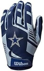 Wilson Handschuhe NFL TEAM SUPER GRIP, Einheitsgröße für Jugendliche, Silikon/Stretch-Lycra