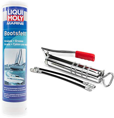 Bootsfett Boot Marine Fett Kartusche Schmierfett wassefest LIQUI MOLY 25043 400 g + Fettpresse
