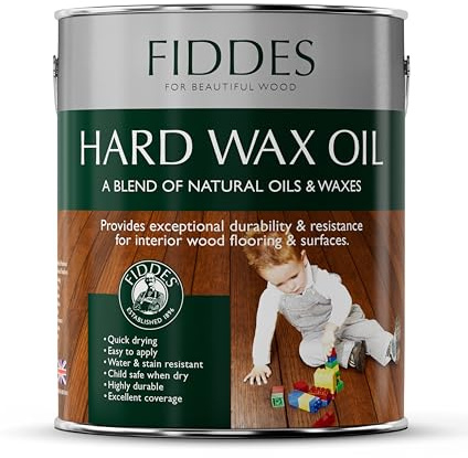 Fiddes Satin Finish Hard Wax Oil 2.5 Litre, Light Oak