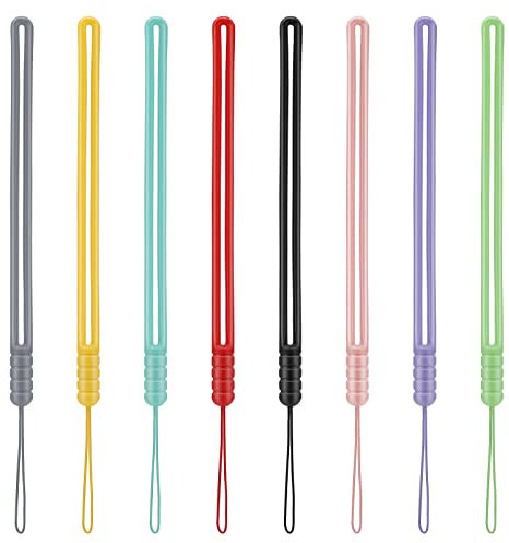 cobee Cordino da Polso in Silicone, 8 Pezzi Cordino per Telefono in Silicone Cordino colorato da Polso per Telefono Cordino da Polso per telefoni cellulari Portachiavi USB Portafoglio Mp3 Mp4
