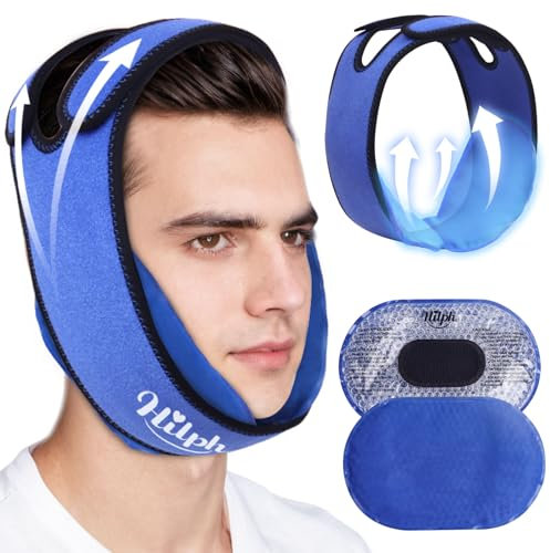 Hilph Weisheitszahn Kühlkompresse Kühlpads Doppelte Gummibänder (Rutschfest), 2x Kleine Kühlakku für Weisheitszähne op, Kalt Warm Kompresse Kühlpads für Gesicht, Weisheitszähne, Kiefer