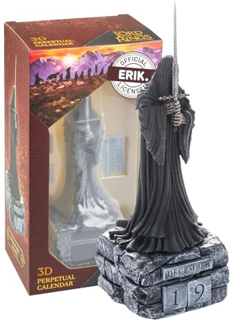 Grupo Erik Calendario Perpetuo Il Signore degli Anelli Nazgul 3D - Calendario da Tavolo Signore degli Anelli Gadget | Decorazione da Scrivania per Fans Lord of the Rings (9 x 9 x 23 cm)
