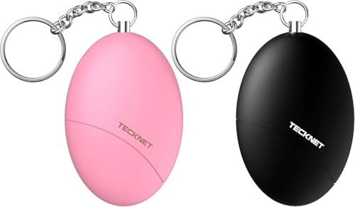TECKNET 130dB Taschenalarm für Frauen, 2 PCS Persönlicher Sirenen