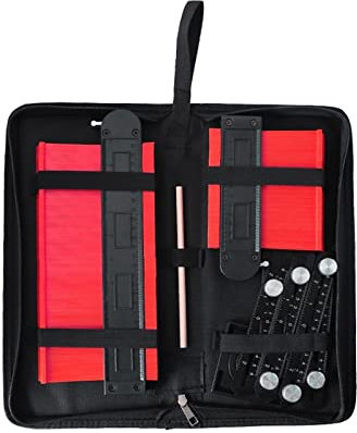 Angolo Finder 5 pz/set Allargare Profilo Modello 5 10 Calibro di Contorno Nucleo In Lega Strumento di Misura Righello Regolabile a 6 Pieghevoli for Piastrelle Laminato Bella fattura(MH-LKG5106R)