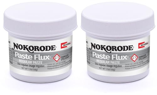 Nokorode Paste Flux 1.7oz for Copper, Lead, Tinned Steel, & More 2 Pack