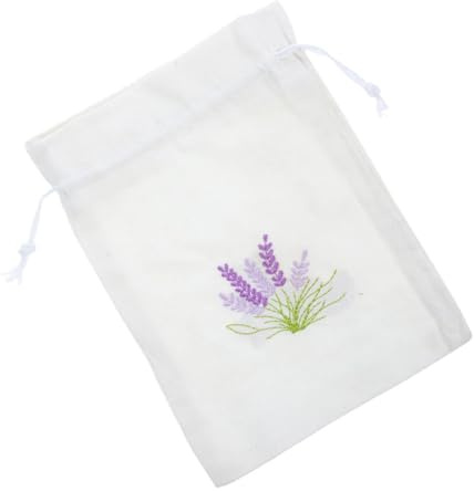 HEALLILY Sacchetto di mussola di cotone con coulisse, profumato alla lavanda, per armadio, bagagli, multiuso, vuoto, profumo, per freschezza e aromaterapia