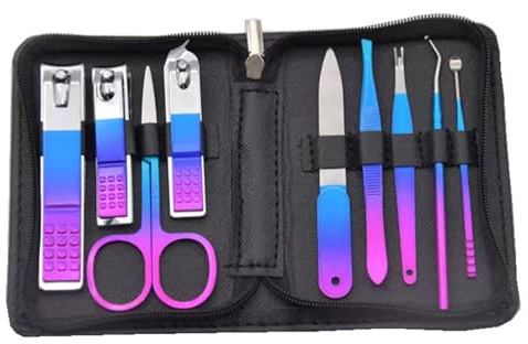 Manicure Pedicure Kit, Nail system stainless steel nail inlay complete home care package