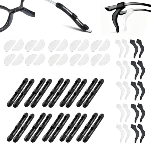 Lot de 30 Paires Anti Glisse Lunettes en Silicone, Coussinets Antidérapants