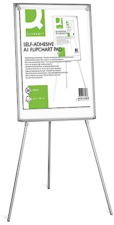Q-Connect Self-Adhesive Flipchart Pad A1 30 Sheet (Pack of 2)