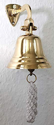Glocke Messing poliert 230g Ø 8cm Wandglocke Schiffsglocke