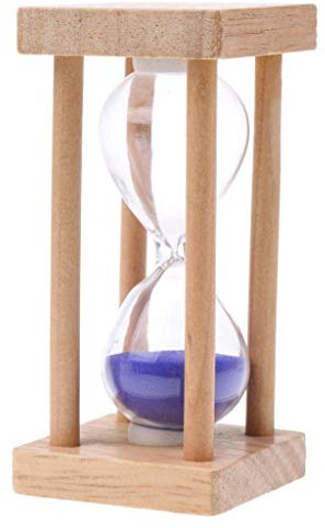 Sablier de Cuisine, durée 5 Minutes, en Bois et Verre