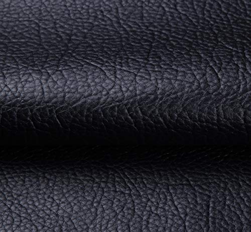 Tissu Simili Cuir Imperméable Tissu D'ameublement Tapisserie pour Canapé De Siège De Voiture Meubles Vestes Sac À Main Tissu Au Metre 140 CM (Largeur Fixe) (Color : Black)
