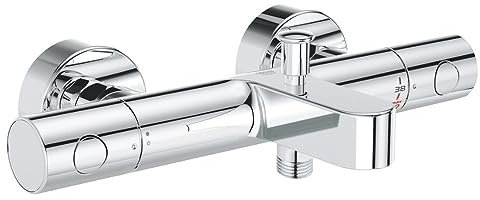 GROHE Grohtherm 800 Cosmopolitan - Thermostat- Wannenarmatur (wassersparend, ergonomischer Metallgriff, integrierter Temperaturbegrenzer), chrom, 34772000