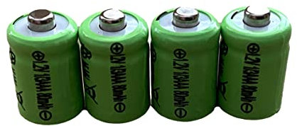 Dunamis 4pk 1/3AAA Rechargeable Solar Light Batteries 1.2v NiMH 1/3AAA 80mAh - ** 1/3 AAA Size ** For Garden Solar Lights…***THESE ARE NOT STANDARD AAA SIZE BUT ONE THIRD AAA OR 1/3 AAA SIZE***