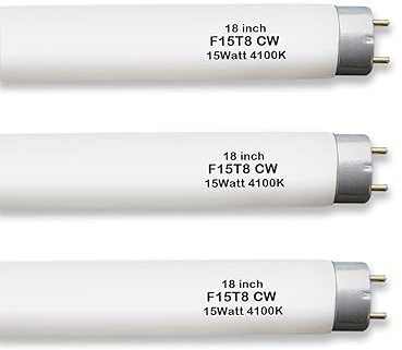 F15T8-CW 15 Watt Cool White,18 T8 RV Fluorescent Linear Tube Lamp,Replacement Bulb for Philips Alto ECO GE Staco Light Fixture,G13 Bi-Pin Base,4100K (3PACK)