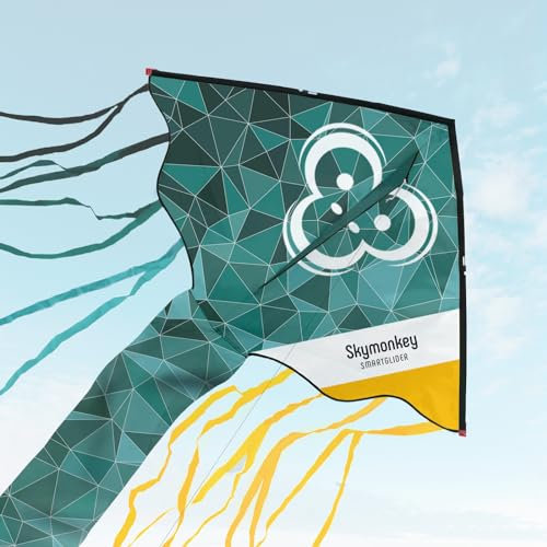 Skymonkey Smartglider Einleiner Drachen für Kinder ab 5 Jahren, Kinderdrache - 130cm, lagoonblue