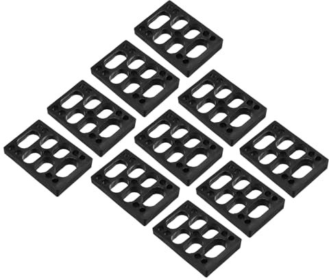 PATIKIL Skateboard Riser Pads, 10er Pack PU 3x2 Skateboard Riser Pads Schräge Keil Shock Pads für Skateboard Truck, Schwarz