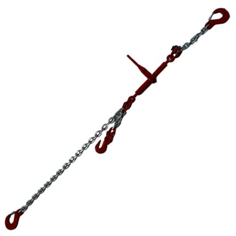 Chaîne d'arrimage galvanisée/8 mm 2,5 m, 1 pièce, classe 8, chaîne d'arrimage avec tendeur à cliquet