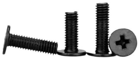 RKODRSMG 10-100 Uds. CM M1.4 M2 M2.5 M3 Acero con Cruz Negra Ultrafino superbajo Tornillo de Cabeza de oblea Plana for Ordenador portátil(2.5mm,M2 50pcs)