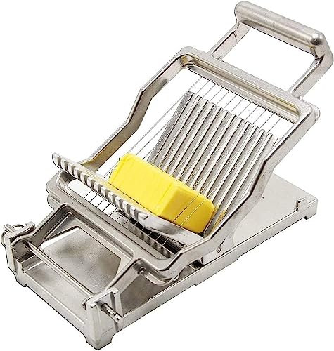 Affettatrice per formaggio, in acciaio inox, per formaggio a blocchi, formaggio sottile, burro, prosciutto, strumento da cucina ideale per affettare con precisione, 34 x 19 x 18 cm