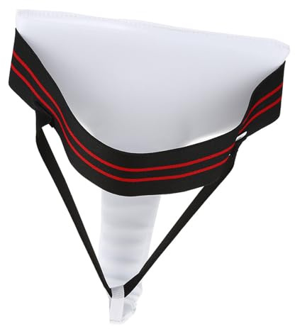 Cosiki Women Taekwondo Groin Protector Durable Ergonomic Guard for Boxing Karate Sanda, EVA + PU Material, White, Size Options S-XL for Training Enthusiasts (S)