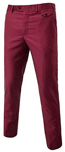 Botong Pantalon slim fit pour homme, sans plis à l'avant, pantalon stretch décontracté confortable