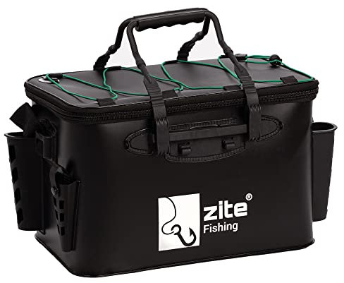 Zite Fishing Angeltasche wasserdicht - Eva Spinntasche mit Tragegriff & Schultergurt - Angeltaschen für Bootsangeln & Spinnfischen, wasserdichte Taschen für Boote, Fischer Tasche, Fischertasche
