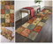 ZVEZVI Teppich Läufer Flur Küche rutschfest Waschbar Bunter Vintage Boho 40x60cm Boho Bunter Modern Kücheläufer Teppichläufer Polyester Meterware Anpassbar
