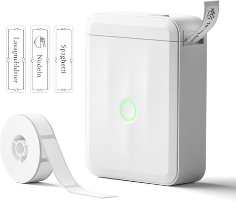 NIIMBOT Etikettendrucker, Bluetooth D110 Upgrade Selbstklebendes Etikettiergerät, Tragbarer Beschriftungsgerät Thermoetikettierer Aufkleber Druckbreite mit iOS Android Für Zuhause Büro Schule