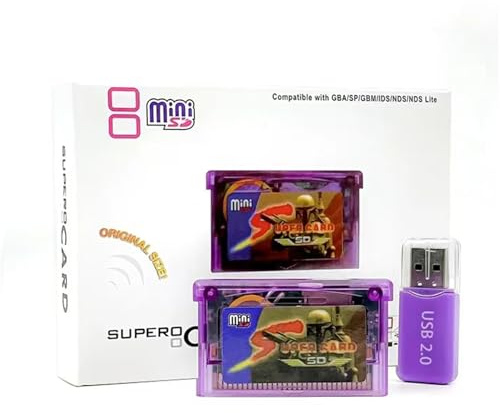 Mini SD Card Game Cartridge Adapter for GBA SP, GBM, IDS, NDS, NDSL: Play Retro Games on Your Handheld with Cheat Codes, Real-Time Save, and Fast Loading