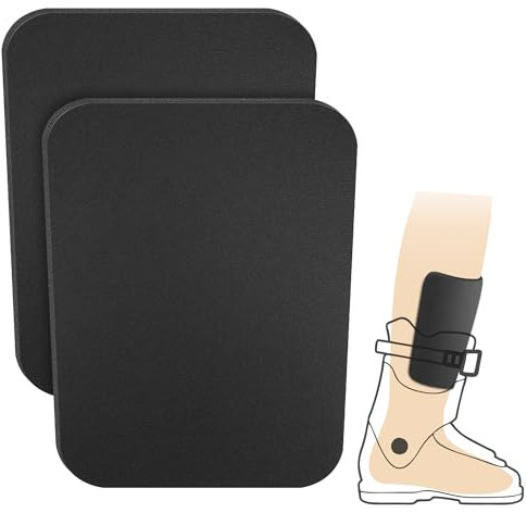 Shupakul Snowboard-Schienbeinschoner, 3 mm dick, Schaumstoff, zuschneidbar, für Skischuheinlage, Snowboard, Sport, gepolsterter Schienbeinschutz, 2 Stück
