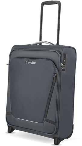 travelite valigia a mano con 2 rotelle per Condor + Ryanair, serratura a combinazione integrata, trolley superleggero con funzione di aggancio, 55x40x20 cm, 41 l, 1,7 kg