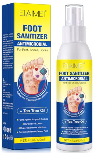 Spray Per I Piedi, Spray Antiodore Per I Piedi All'Olio Di Melaleuca, Prevenzione Del Piede D'Atleta, Allevia Il Prurito E Protegge Dagli Odori Sgradevoli, Rinfresca I Piedi 120ml