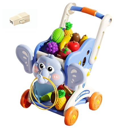 Lpoppcx Carrito De Compras Para Niños Pequeños, Juego De Carrito De La Compra Para Bebés, Juguete Educativo De Supermercado, Para Niños Y Niñas De 3+ Años Cocina Tienda De Comestibles Mercado Exterior