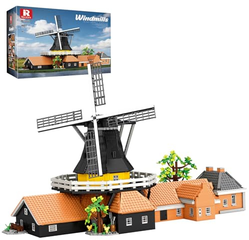 Reobrix Dutch Windmill Architecture Building Set 55019, 4801 Pieces