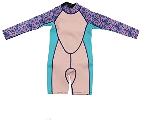 Mavaol Long Sleeve Shorts Kids Wetsuit 2.5MM Neoprene Toddler Winter Surfing Swimsuit for Girls Boys (Size 10)