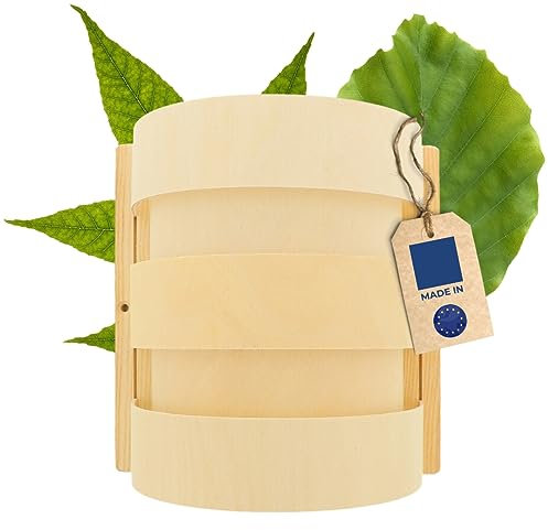 HOFMEISTER® Sauna Lampenschirm aus Sperrholz, 20 cm, 100% Made in Germany, Naturprodukt, Licht für Sauna & Infrarotkabine, bei indirektem Licht entspannen