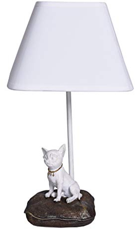 Tischlampe Chiwawa Lampe Chihuahua Leuchte weiß (ohne Leuchtmittel) Tischleuchte im Shabby Chic cw114 Palazzo Exklusiv