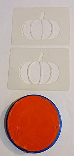 Pumpkin face painting set inc stencils & face paint orange Halloween Thanksgiving